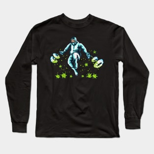 Fight Againts Covid Illustration Long Sleeve T-Shirt